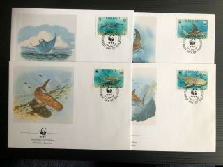 Kiribati Wwf World Wide Fund For Nature Set Of First Day Covers