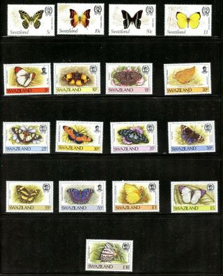 Mnh Butterfly Topical Stamps Swaziland