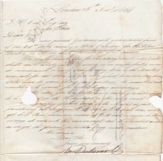 1856 Wm DICKSON & Co WINE TRADE LETTER LONDON J H VOS CAPE TOWN SOUTH AFRICA 3