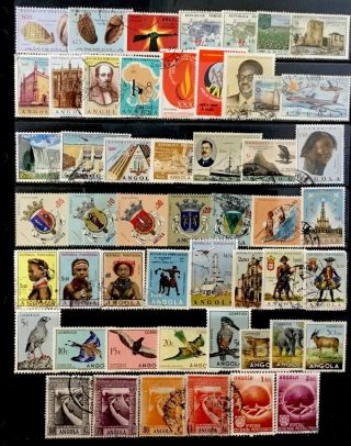 Angola Stamps 52 All Different Lot 71019l