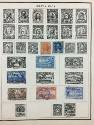 Treasure Coast (tc) Stamps 24,  Pages Of Old Costa Rica Postage Stamps 737