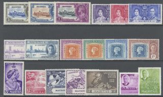 Mauritius 1933 - 1954 Kgv Kgvi Qeii Better Selection Mint/mnh £121.  65