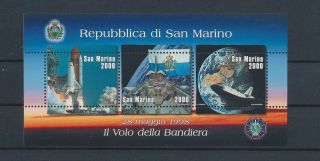 Gx01704 San Marino 1998 Astronaut Satellite Rocket Space Good Sheet Mnh