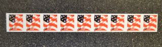 2002usa 3632 37c Flag American Plate Number Coil Strip Of 9 Pnc 9999