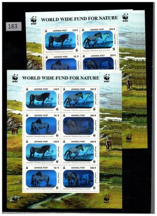 10x Mongolia - Mnh - Wwf - Horse