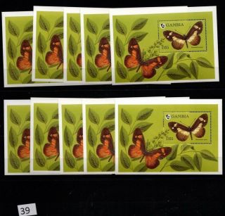 == 10x Gambia - Mnh - Butterfly -