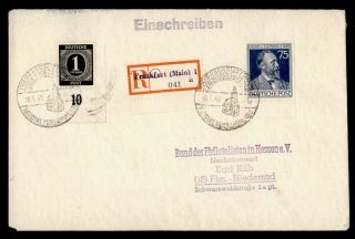 Dr Who 1948 Germany Frankfurt Registered C134782