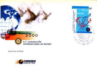 Rotary Club International Horse Rider 2000 Argentina Fdc