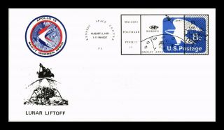 Dr Jim Stamps Us Lunar Liftoff Apollo 15 Space Event Cover Special Cancel 1971