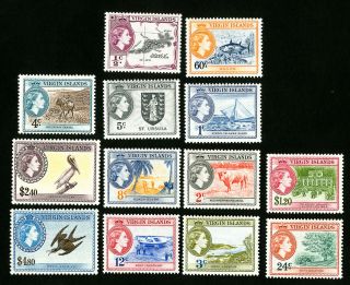 British Virgin Islands Stamps 115 - 27 Vf Og Lh