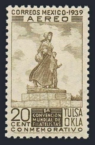 Mexico C94,  Mnh.  Mi 765.  Air Post 1939.  Indian,  Statue Of Pioneer Woman,  Ponca City.