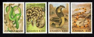 Zambia 1994 Group Of 4 Stamps Mi 641 - 644 Mnh Cv=9€