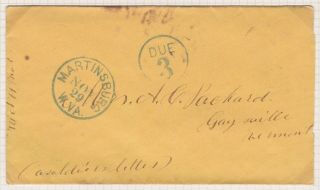 Stamps Civil War 14 Nh Vols 1 Envelope Martinsburg Due 3 America Postal History