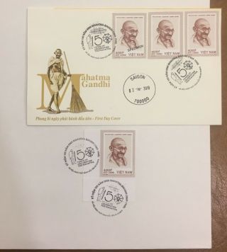 Fdc Vietnam 2019 With Perf,  Imperf & Specimen Stamps : Gandhi - Sent By Fdc