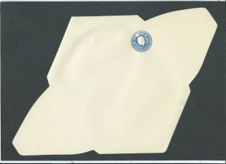 Gb Postal Stationery Sto Kgv 4d Blue Embossed Envelope Unfolded H&b Es65