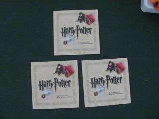 Harry Potter 2013 Forever Us Postage Stamps 20 Dobby 3 Total Booklets