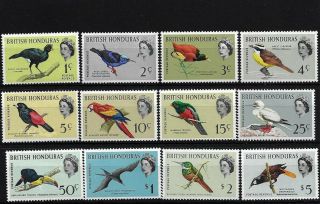 British Honduras Sg202/213,  1962 Birds Set Mnh