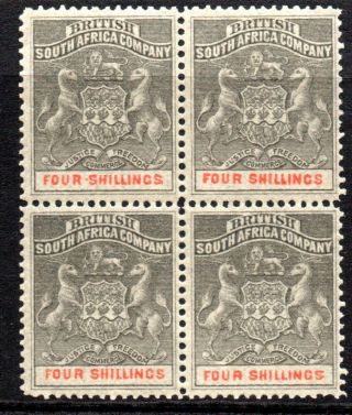 Rhodesia Four 4/ - Stamps (sg 26) C1892 - 94 Mounted