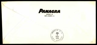 ECUADOR QUITO FIRST FLIGHT PANAGRA JULY 3 1964 TO YORK USA ARRIVAL 2