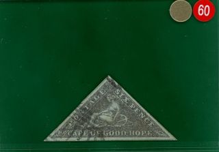 Gred60 South Africa Cogh Triangular 6d Forgery By Spiro (?) Scarce & Collectable