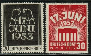 Germany Berlin 9n99 - 100 Complete Set 1953 Mnh