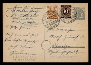 Dr Who 1947 Germany Wolmirstedt Postal Card Uprated Stationery C134746