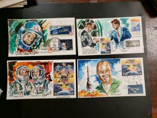 Us Space Covers All Wild Horse Hand Painted Cachet Colorful Art Kennedy,  Russia