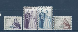 Monaco C55 - C58 - Mnh - " St.  Devote & Prince Rainier & Princess Grace "