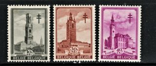 Hick Girl Stamp - Belgium Stamps Sc B256 - 58 1939 Churches T4