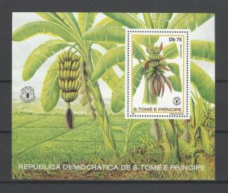 St Thomas & Prince Islands 1981 Sc 643 World Food Day - Bananas Mnh S/s $8