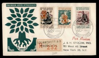 Dr Who 1962 Mauritania World Refugee Year Fdc Registered C136515
