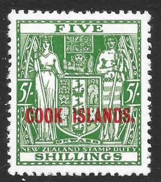 Cook Islands 1936 - 44 5/ - Green Sg 119 (mnh)