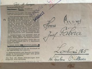 Gusen Konzentrationslager/concentration Camp Letter - Wwii - Germany