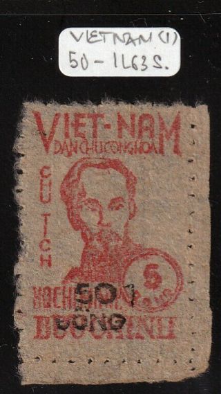 North Viet Nam - 1956 - Sc 50 - 1l63 Surcharged - Type 1 - Mnh - Extremely Rare