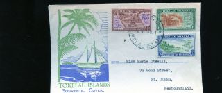 1948 Cover Tokelau Islands To St.  John 