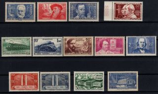 P000083/ France Stamps – 1936 / 1955 Mnh Selection 250 E