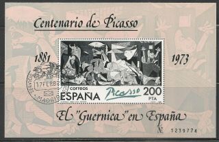 Spain 2252 (a600) S/s Vf 1981 200p Guernica,  By Pablo Picasso (1881 - 1973)
