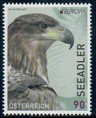 Austria 2019 White - Tailed Eagle On Europa National Bird Single Stamp Issue Mnh