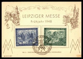 Mayfairstamps Germany 1948 Leipzig Fair Postcard Wwb85545