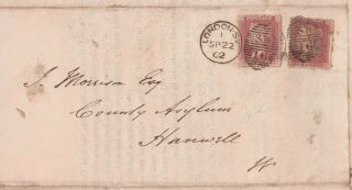 Sg40 (two Examples) On Cover With Letter To A Lunatic Asylum