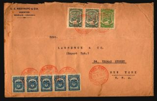 Colombia 1923 Scadta Airmail Cover To Uca / Light Fold (ii) - Z16131