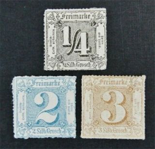 Nystamps German States Thurn Taxis Stamp 21//26 Og H $37