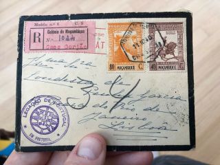 Rare Mozambique Portugal Colonial Cover To Lisbon (Registered) 2