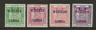 Samoa Sg 232/5 1955 Postal Fiscal Set Of 4 Very Fine Lightly Mounted