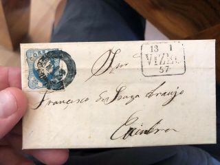 Rare Portugal Folding Letter Covers 1857 2