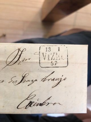Rare Portugal Folding Letter Covers 1857 4
