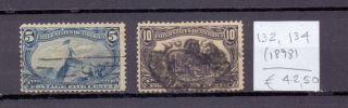 United States 1898.  Stamp.  Yt 132,  134.  €42.  50