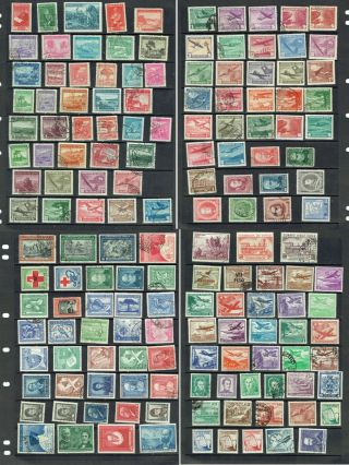 155 Chile Stamps Regular Issues,  Airmails 1940 