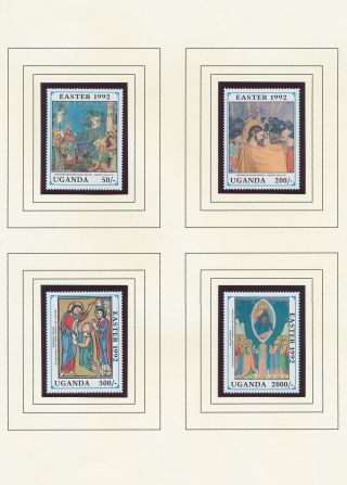 Xb71832 Uganda 1992 Giotto Art Paintings Fine Lot Mnh