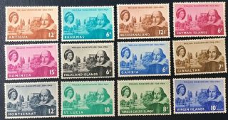 Shakespeare 400 Years,  1964 Omnibus Issue,  Complete Set Of 25 Stamps,  Mnh